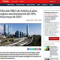 Mercado M&A de Amrica Latina registra una disminucin del 30% hasta mayo de 2023